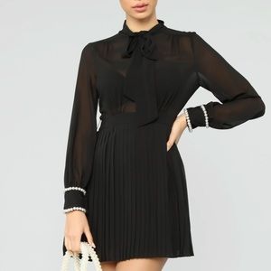 Pleated mini dress